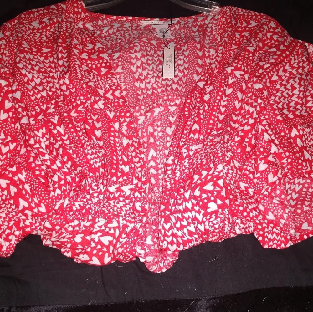 Victoria Secret Red Heart Kimono - Picture 4 of 7